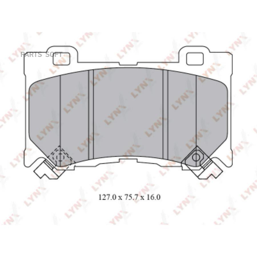 

Колодки тормозные передние дисковые Nissan 370z/370z Roadster 09> Lynx BD5742