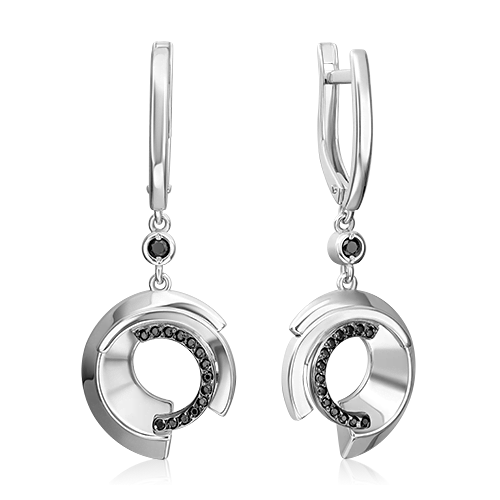 

Серьги подвески из серебра PLATINA jewelry 02-5083, фианит, 02-5083