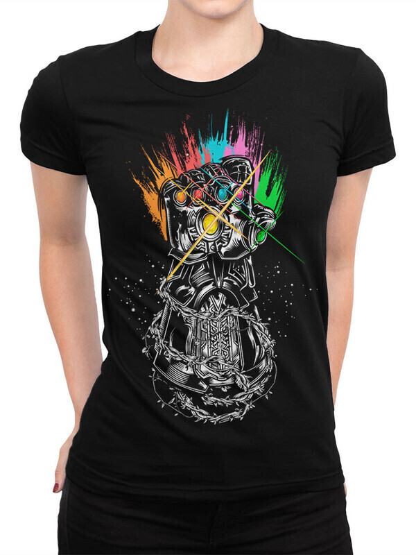 фото Футболка женская dream shirts перчатка бесконечности 50008861 черная s