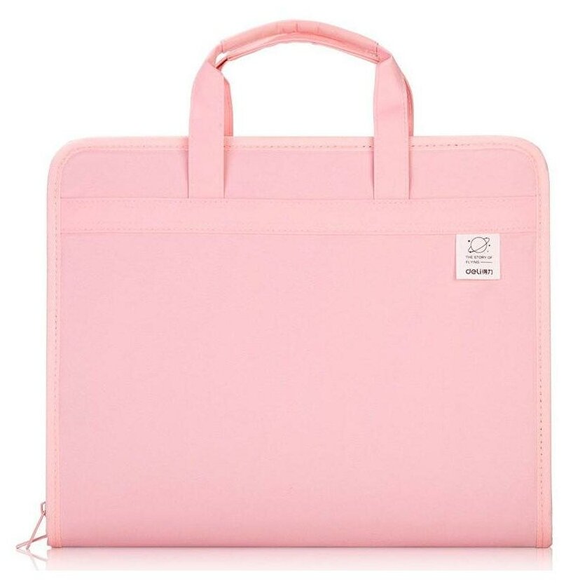 

Папка-портфель Deli 72561PINK 13 отдел. A4 терилен розовый
