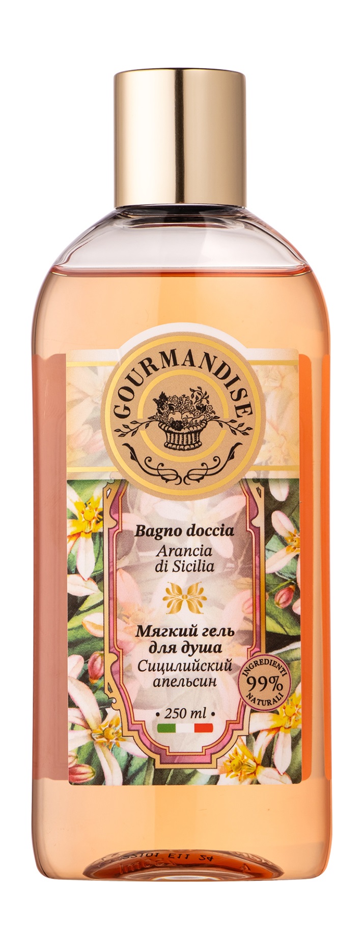 фото Ароматный гель для душа gourmandise bagno doccia arancia di sicilia, 250 мл