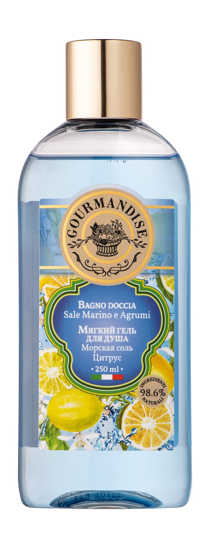 Мягкий гель для душа Gourmandise Bagno Doccia Sale Marino e Agrumi, 250 мл