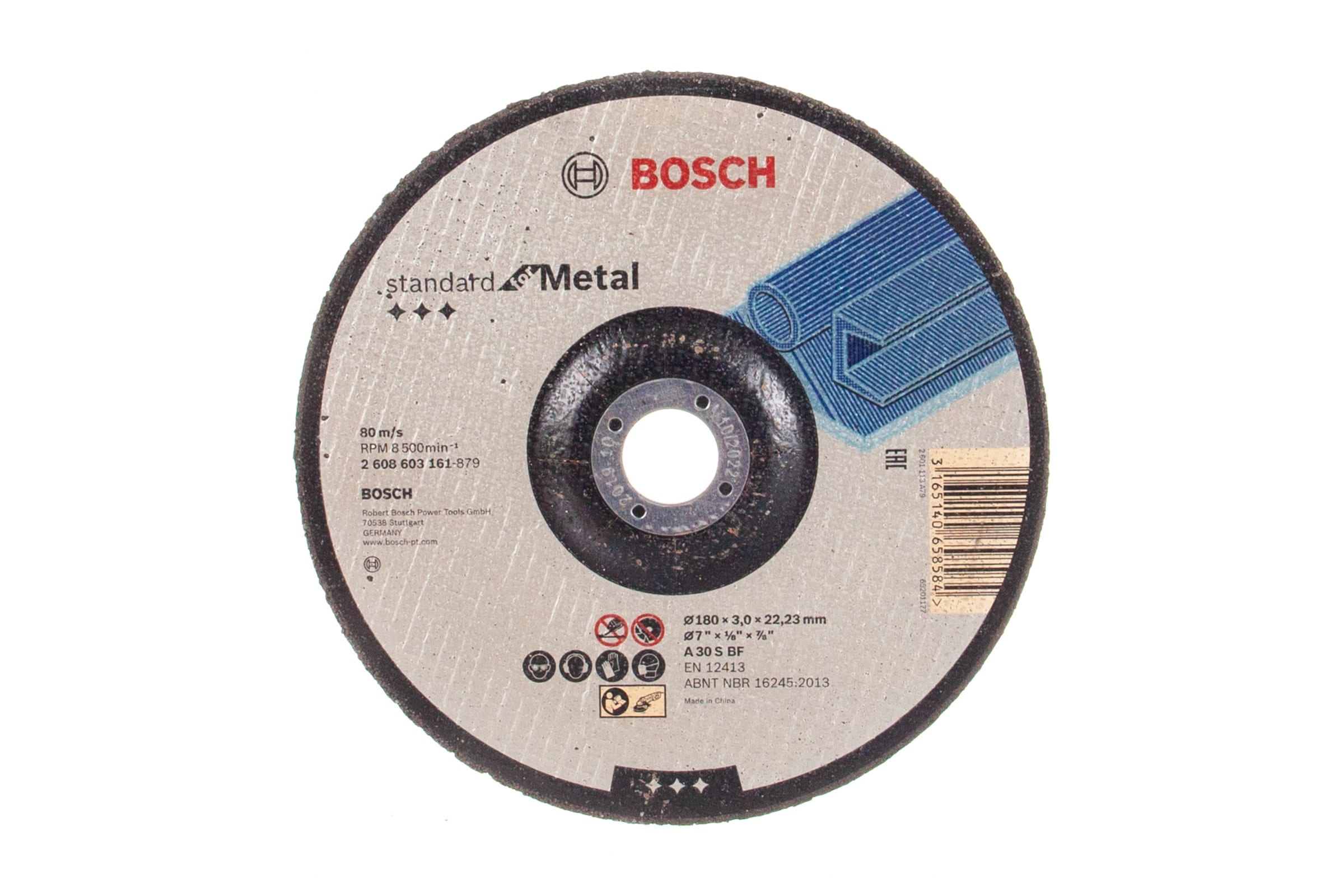 фото Диск отрезной по металлу bosch 2.608.603.161 (180x22.2 мм)