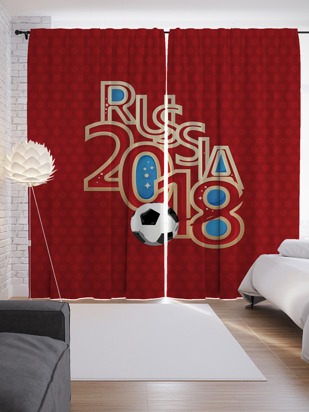 

Шторы JoyArty с фотопечатью "Россия в 2018" из сатена, 290х265 см, Россия в 2018