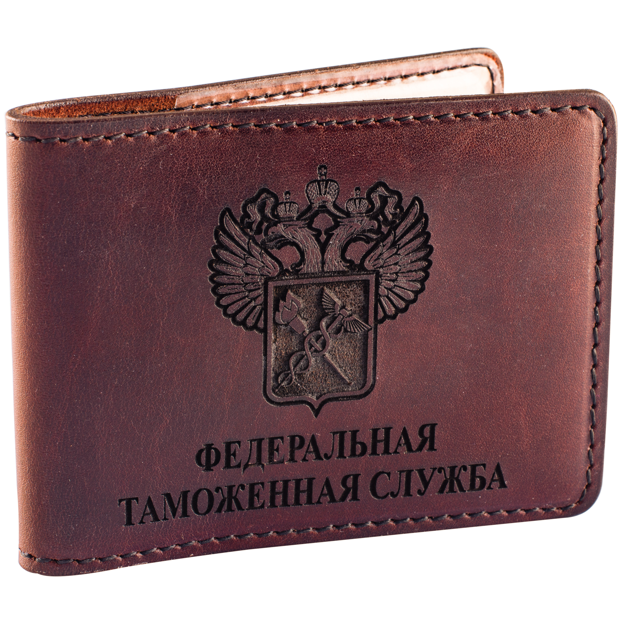 

Обложка для удостоверения унисекс Таможня коричневая, Коричневый, Таможня