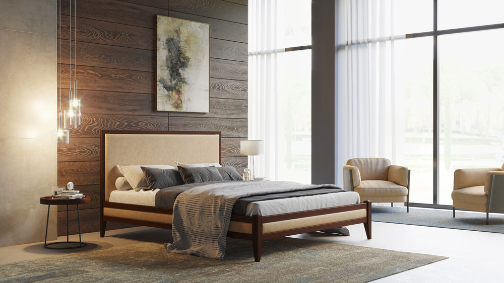 

Дримлайн Венсе ясень-красное дерево/иск.замш.-бежевый 180х200