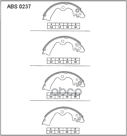 Тормозные колодки ALLIED NIPPON барабанные ABS0237