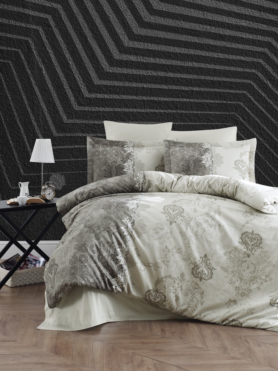 

Комплект постельного белья DO&CO Сатин DELUX LONA 2 спальный Евро цвет хаки