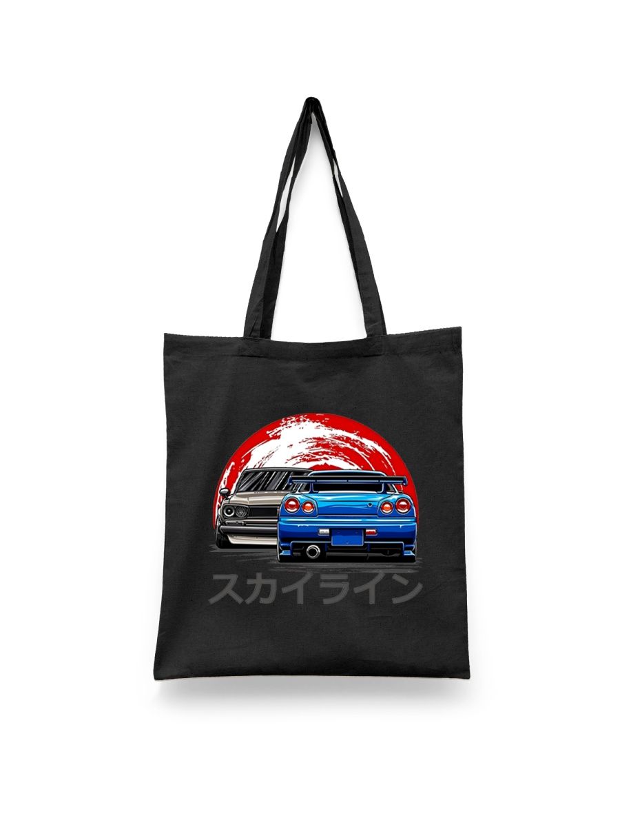 

Шоппер унисекс Каждому Своё JDM/Япония/Машины/Skyline AUJDM1, черный, JDM/Япония/Машины/Skyline AUJDM1
