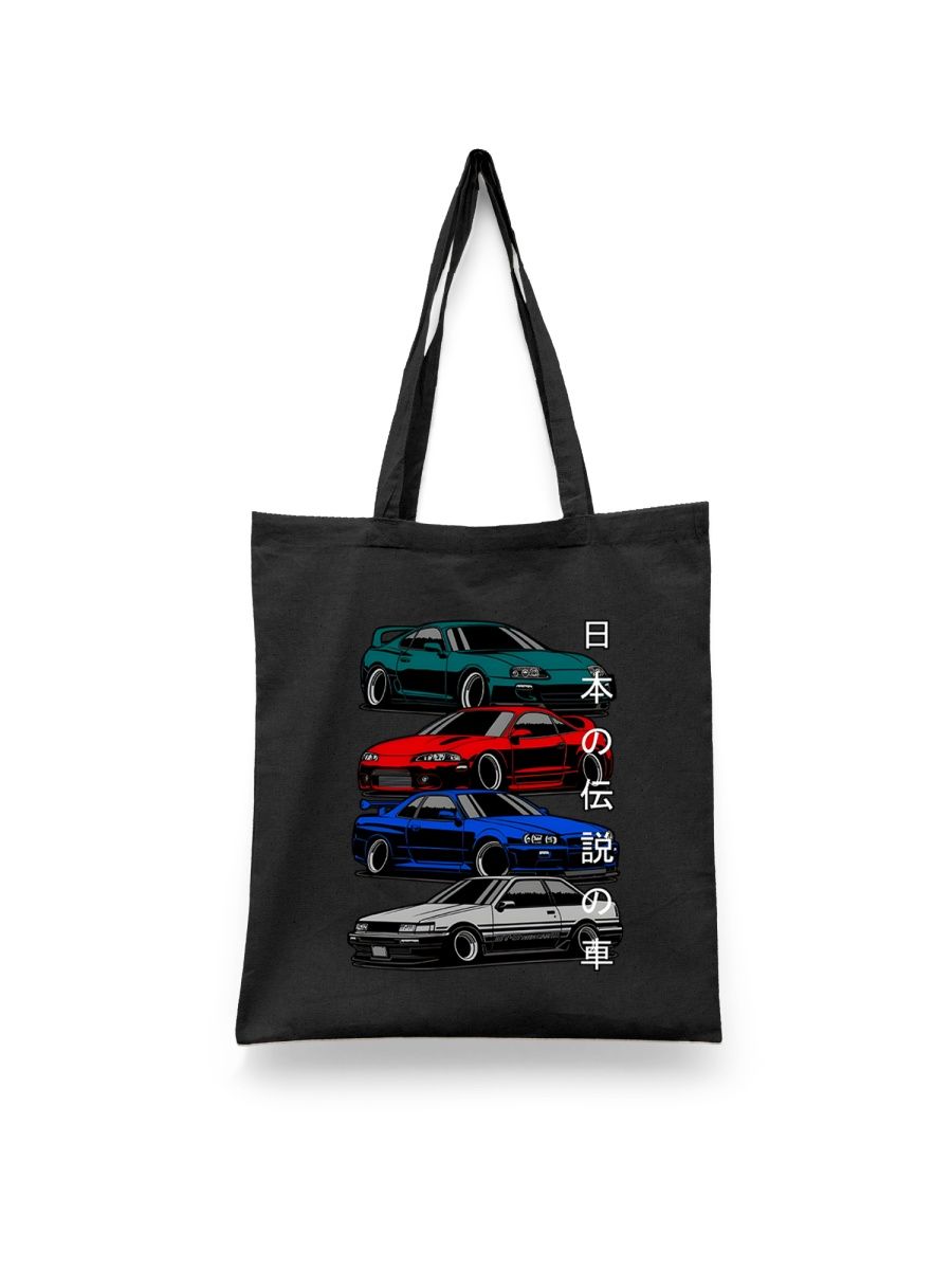 

Шоппер унисекс Каждому Своё JDM/Япония/Машины/Skyline AUJDM9, черный, JDM/Япония/Машины/Skyline AUJDM9