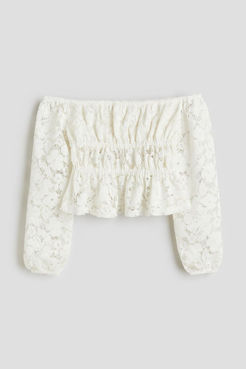 

Топ детский H&M 1215940, белый, 140, 1215940