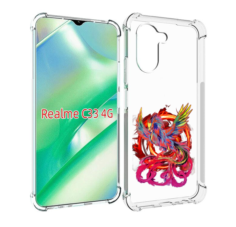 

Чехол MyPads красочный феникс для Realme C33 4G, Прозрачный, Tocco