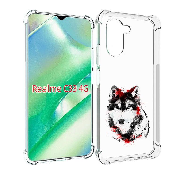 

Чехол MyPads кровавый волк для Realme C33 4G, Прозрачный, Tocco