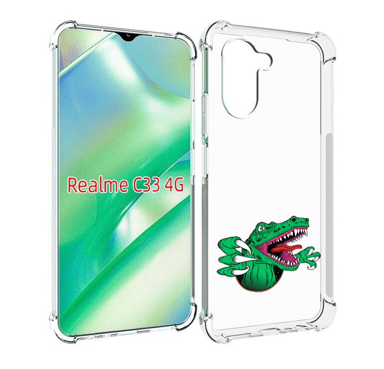 

Чехол MyPads крокодил для Realme C33 4G, Прозрачный, Tocco