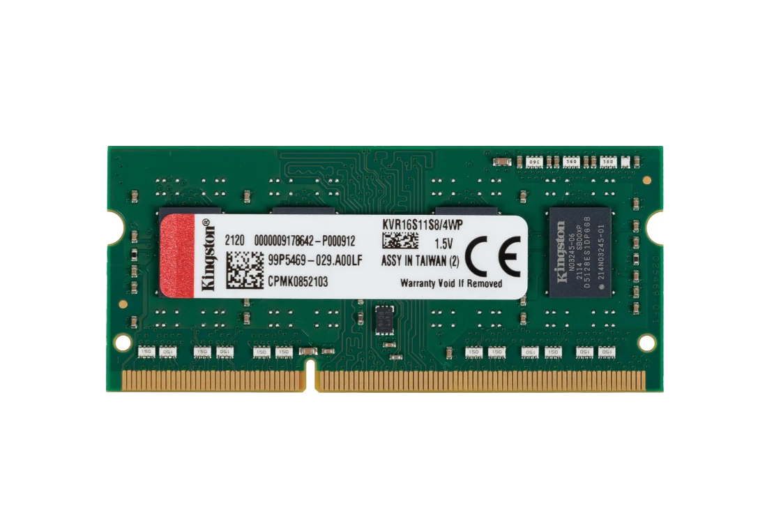 

Оперативная память Kingston (KVR16S11S8/4WP), DDR3 1x4Gb, 1600MHz