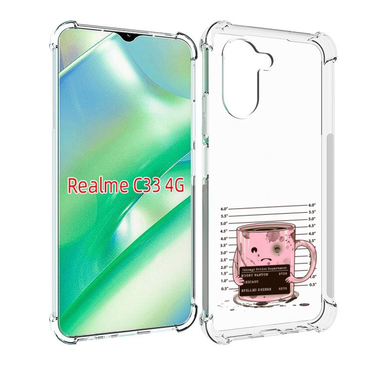 

Чехол MyPads кружка для Realme C33 4G, Прозрачный, Tocco