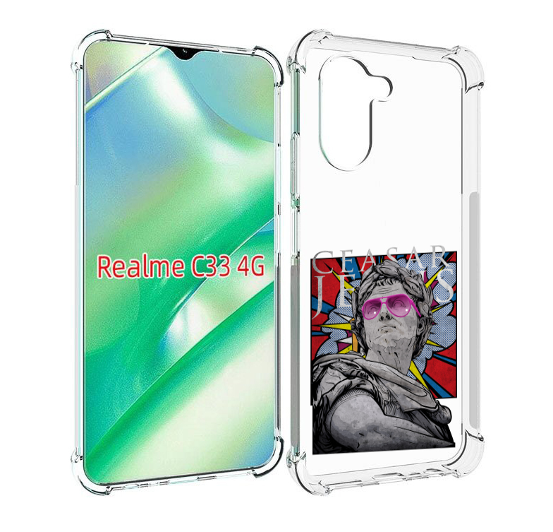

Чехол MyPads крутая статуя свободы для Realme C33 4G, Прозрачный, Tocco