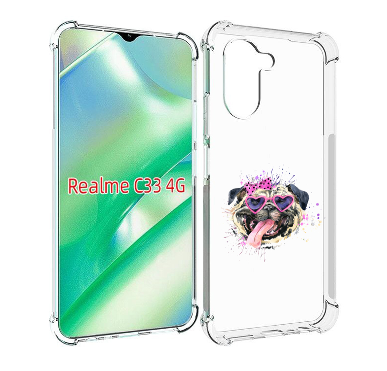 

Чехол MyPads Веселая собака для Realme C33 4G, Прозрачный, Tocco