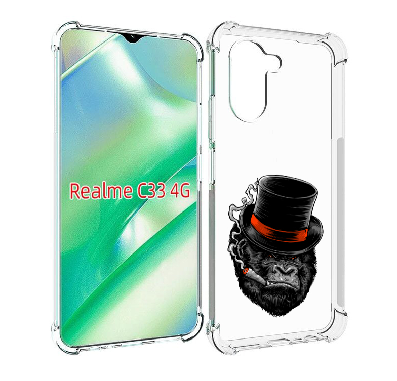 

Чехол MyPads дизайнерская горилла для Realme C33 4G, Прозрачный, Tocco