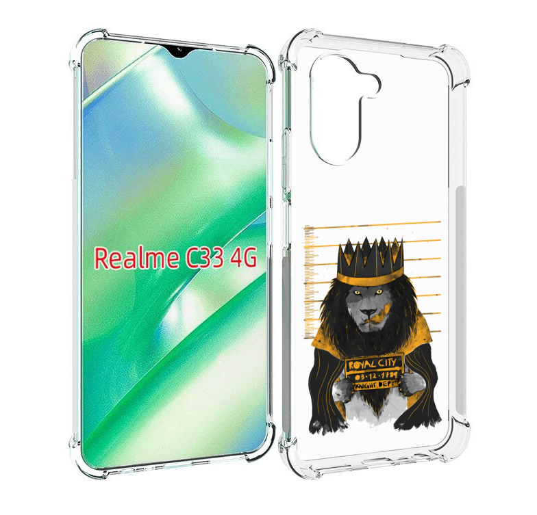 

Чехол MyPads лев в законе для Realme C33 4G, Прозрачный, Tocco