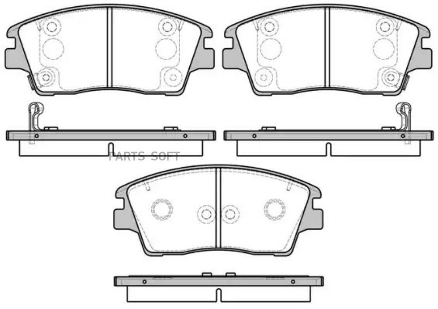 

Колодки тормозные дисковые передние Hyundai Tucson 15>20 Kia Sportage 15> REMSA 167602