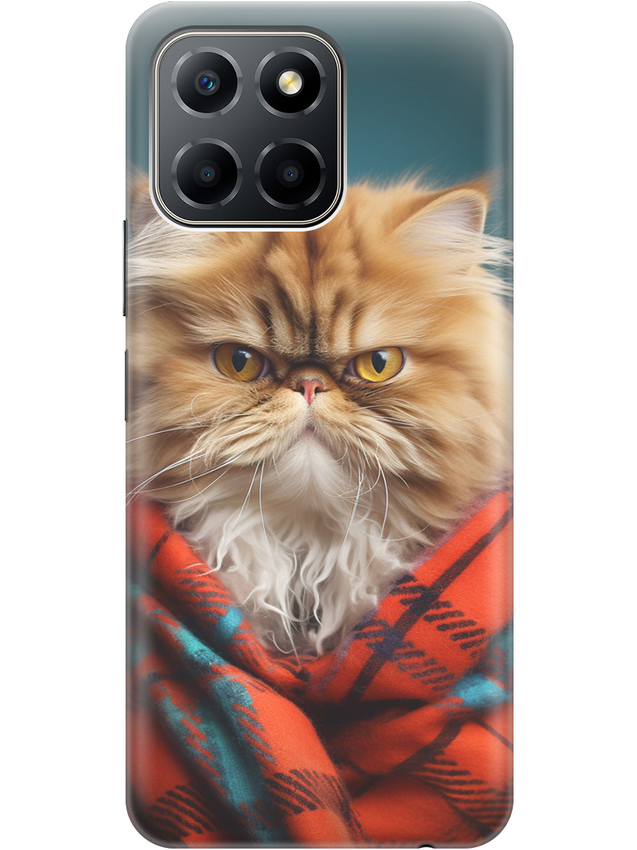 

Силиконовый чехол на Honor X6 / X8 5G с рисунком "Недовольный котик", Красный;синий, 20000879