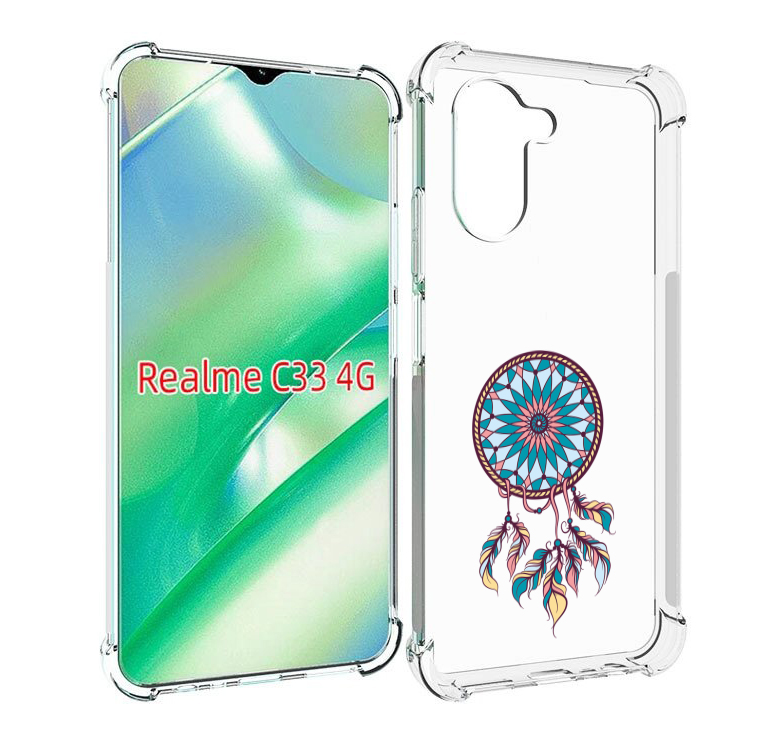 

Чехол MyPads ловец снов синий для Realme C33 4G, Прозрачный, Tocco