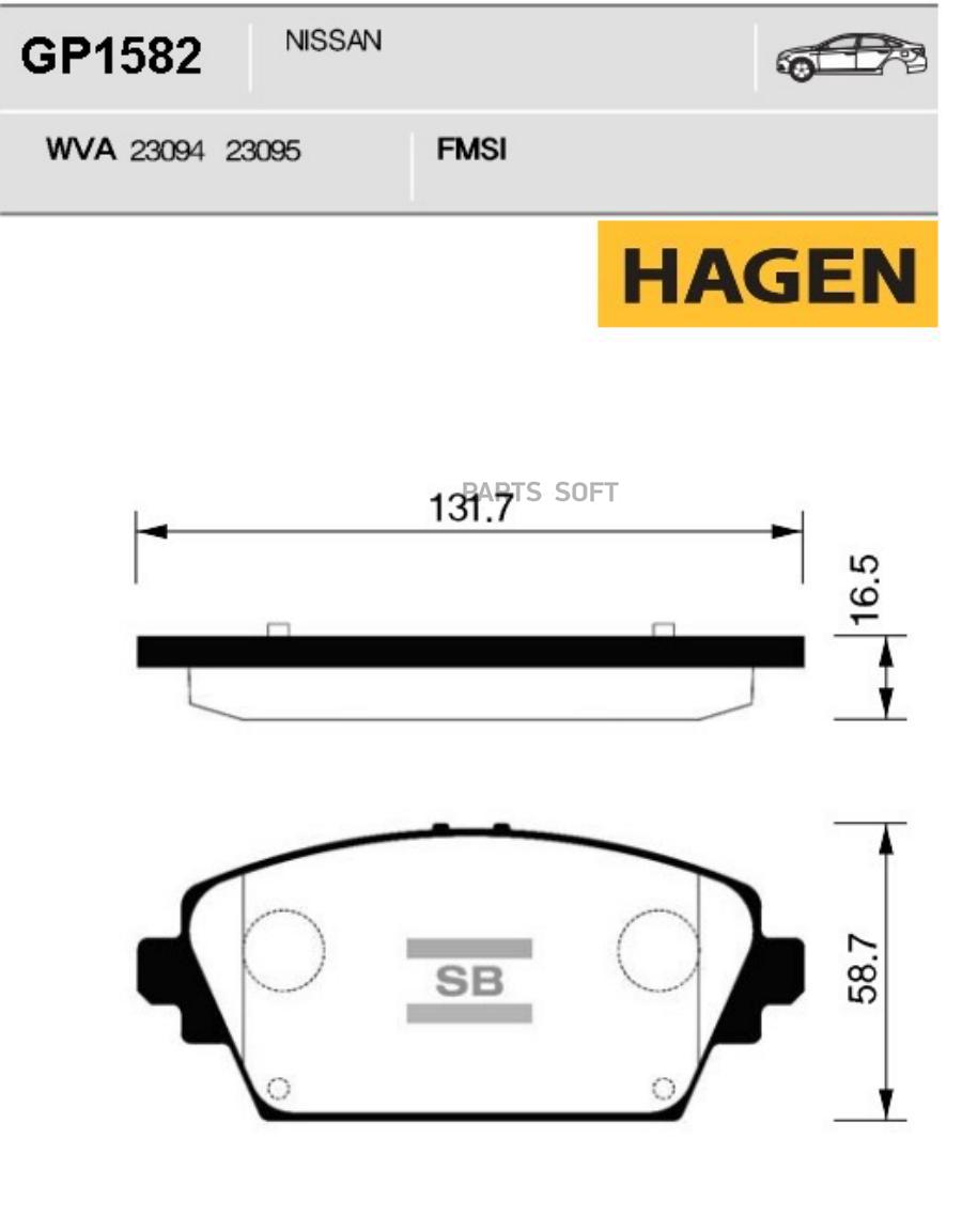 

Тормозные колодки Sangsin brake передние GP1582