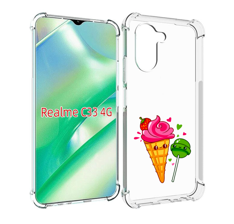 

Чехол MyPads Вкусняшки для Realme C33 4G, Прозрачный, Tocco