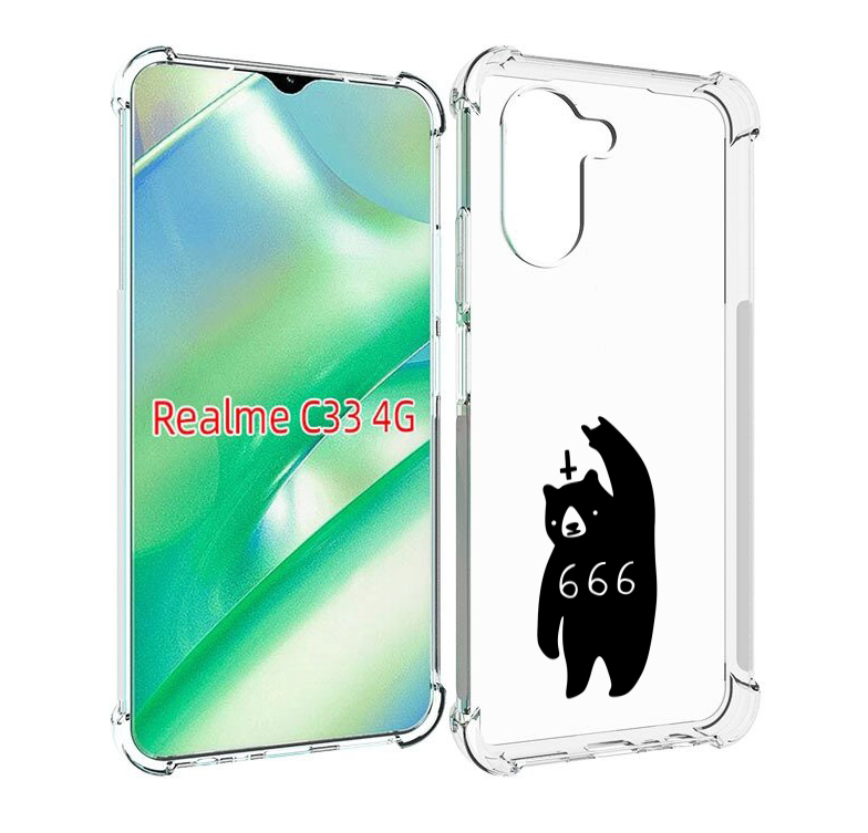 

Чехол MyPads медведь 666 для Realme C33 4G, Прозрачный, Tocco