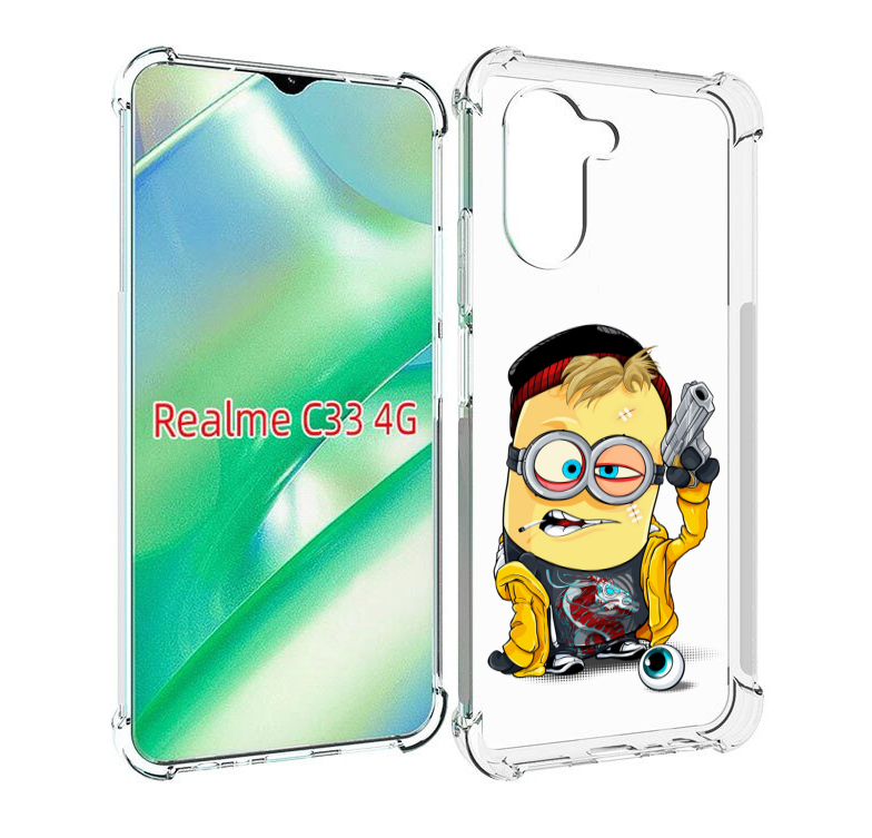 

Чехол MyPads миньон бандит для Realme C33 4G, Прозрачный, Tocco