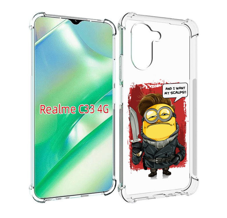 

Чехол MyPads миньон убийца для Realme C33 4G, Прозрачный, Tocco
