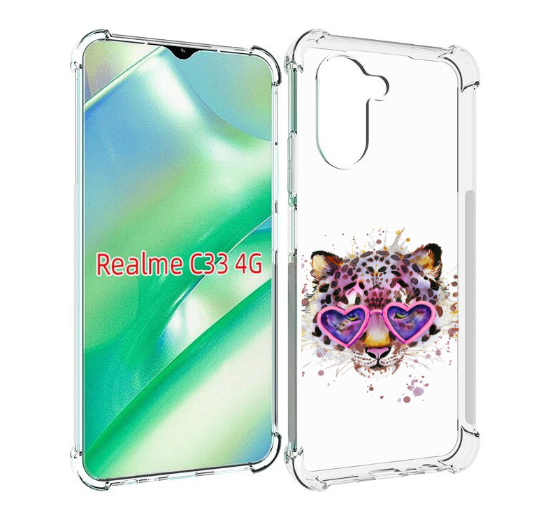 

Чехол MyPads модный леопард для Realme C33 4G, Прозрачный, Tocco