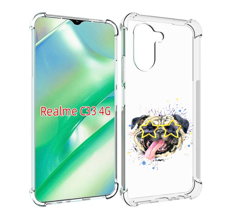 

Чехол MyPads мопс боксер для Realme C33 4G, Прозрачный, Tocco