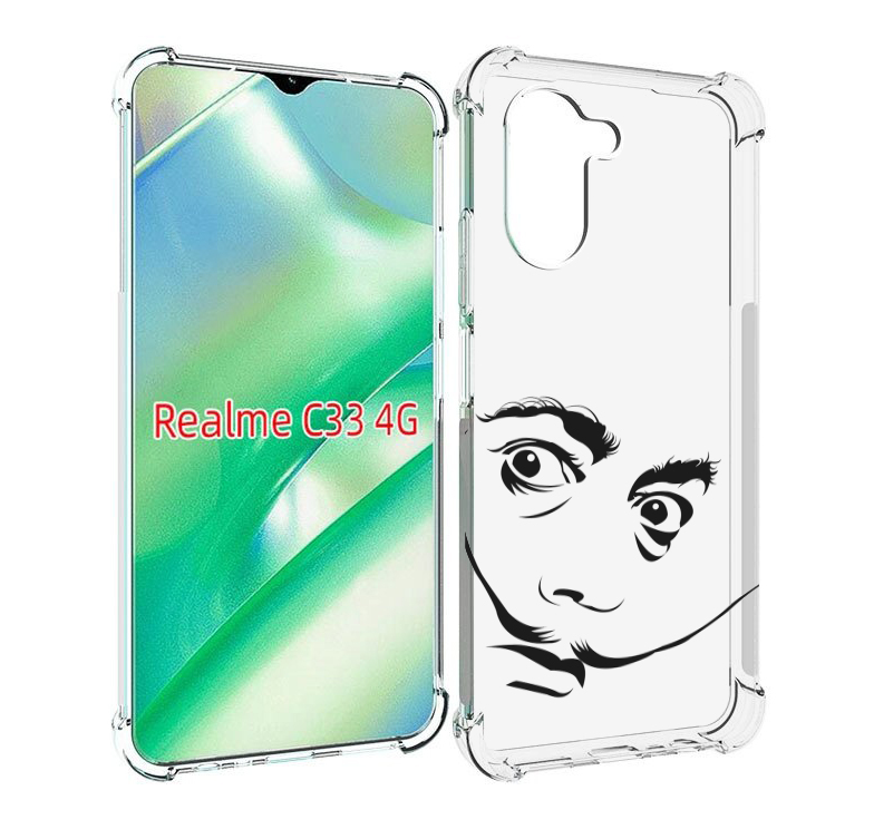 

Чехол MyPads мужчина с длинными усами для Realme C33 4G, Прозрачный, Tocco