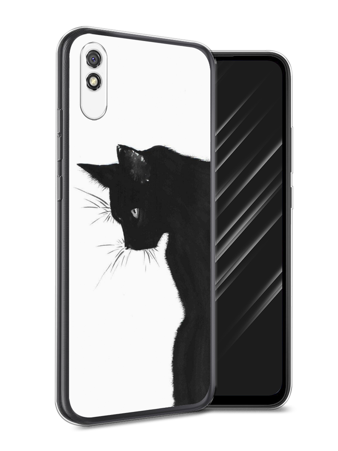 

Чехол Awog на Xiaomi Redmi 9A "Black cat", Черный;белый, 38950-1