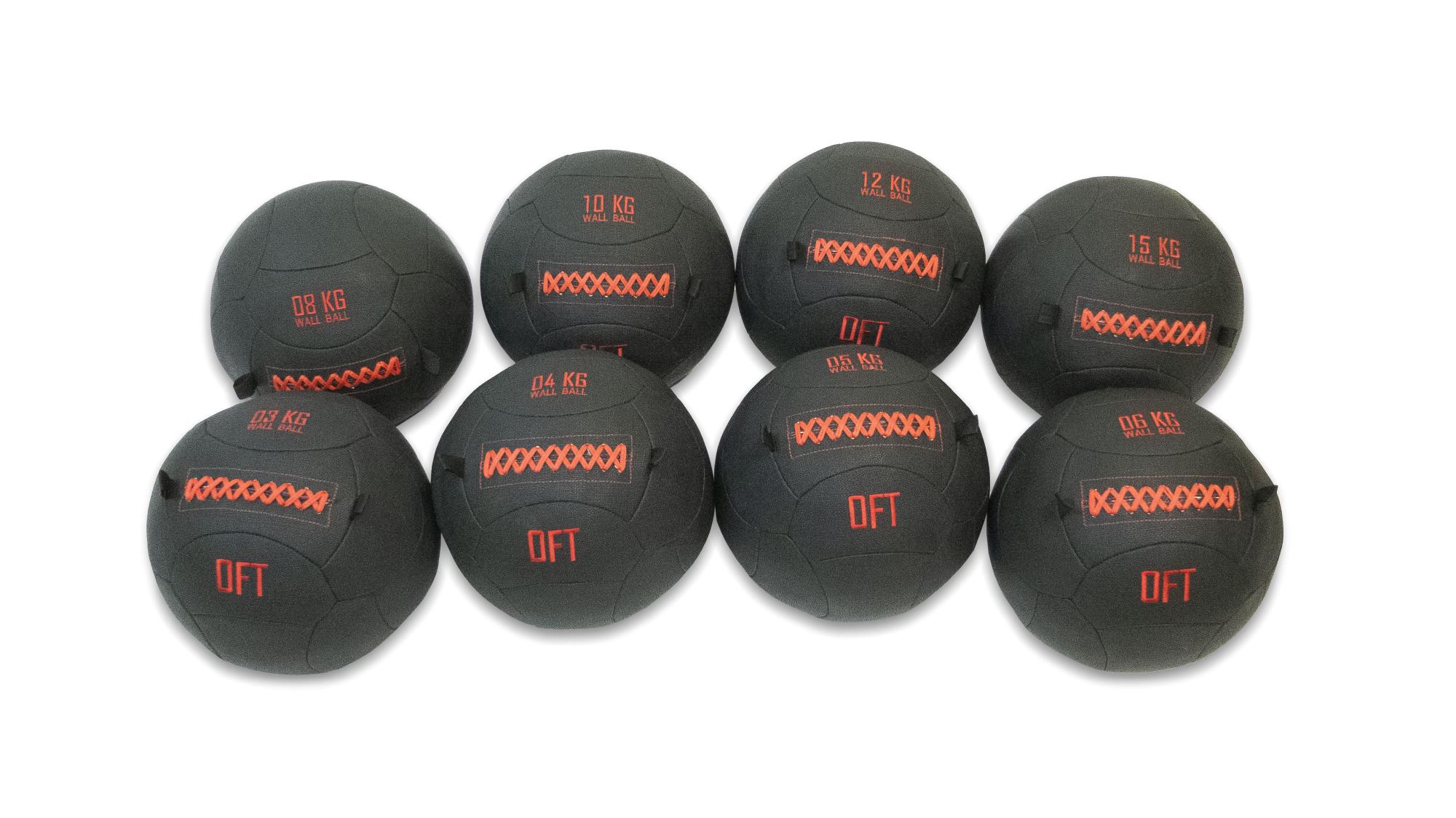 Original FitTools Набор тренировочных мячей Wall Ball Deluxe 8 шт от 3 до 15 кг