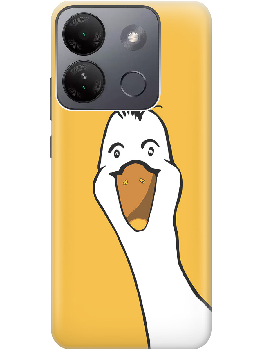 

Силиконовый чехол на Infinix Smart 7 HD с рисунком "Забавный гусь", Белый;желтый, 20000208