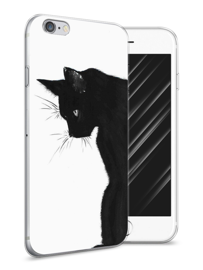 

Чехол Awog на Apple iPhone 6 / Айфон 6 "Black cat", Черный;белый, 10450-1