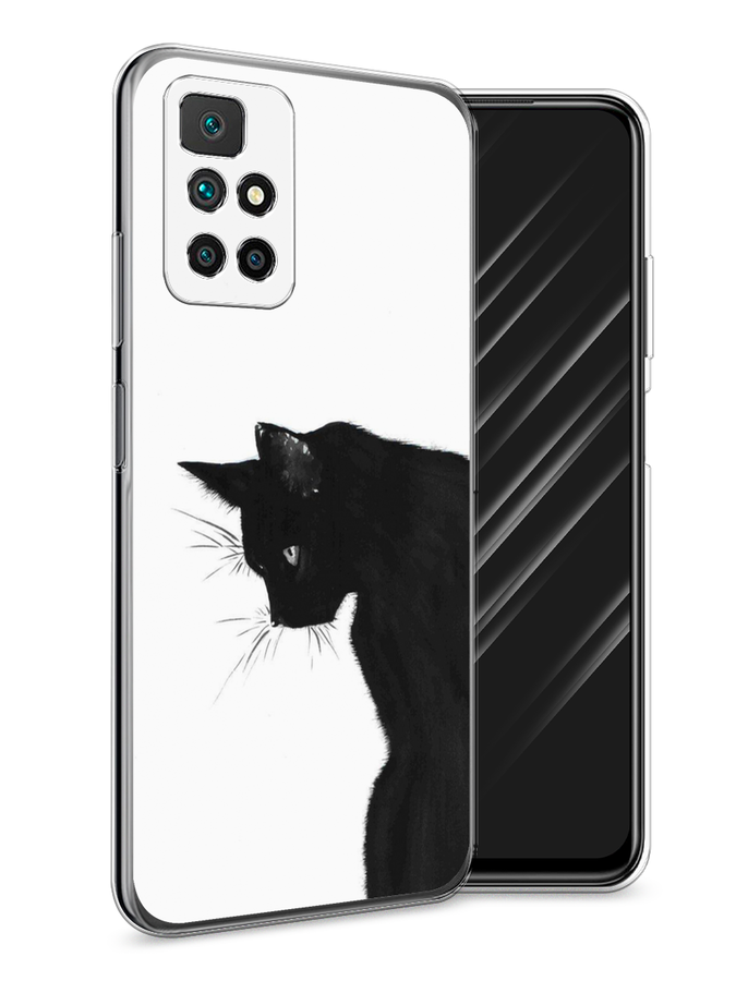

Чехол Awog на Xiaomi Redmi 10 "Black cat", Черный;белый, 311350-1