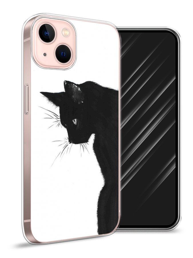 

Чехол Awog на Apple iPhone 13 / Айфон 13 "Black cat", Черный;белый, 14250-1