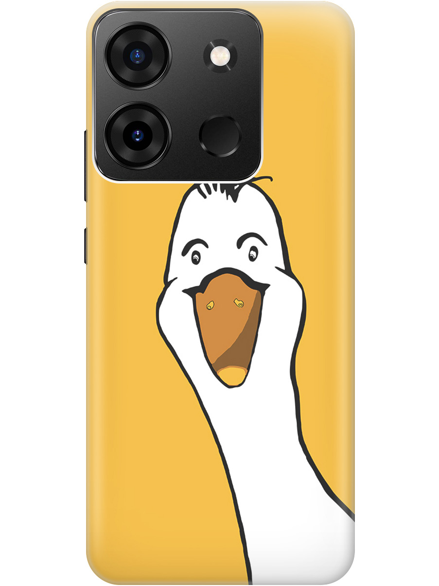 

Силиконовый чехол на Infinix Smart 7 Plus с рисунком "Забавный гусь", Белый;желтый, 20000073