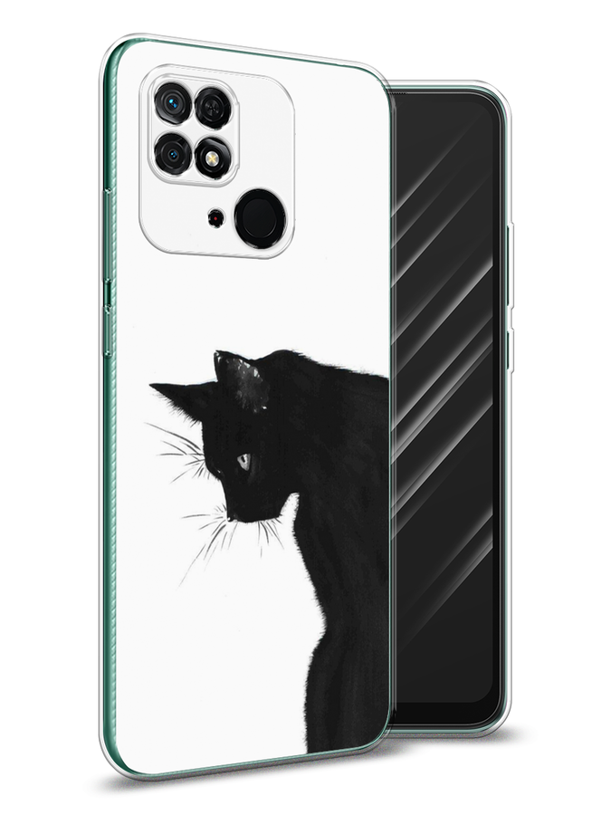 

Чехол Awog на Xiaomi Redmi 10C "Black cat", Черный;белый, 313450-1