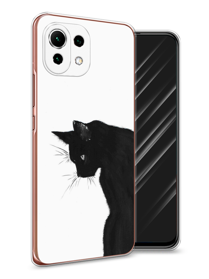 

Чехол Awog на Xiaomi Mi 11 Lite "Black cat", Черный;белый, 310250-1