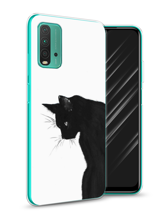 

Чехол Awog на Xiaomi Redmi 9T "Black cat", Черный;белый, 39850-1