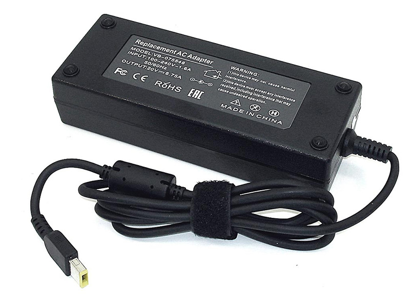 Блок питания Vbparts 20V 6.75A 135W Rectangle OEM для Lenovo 075548