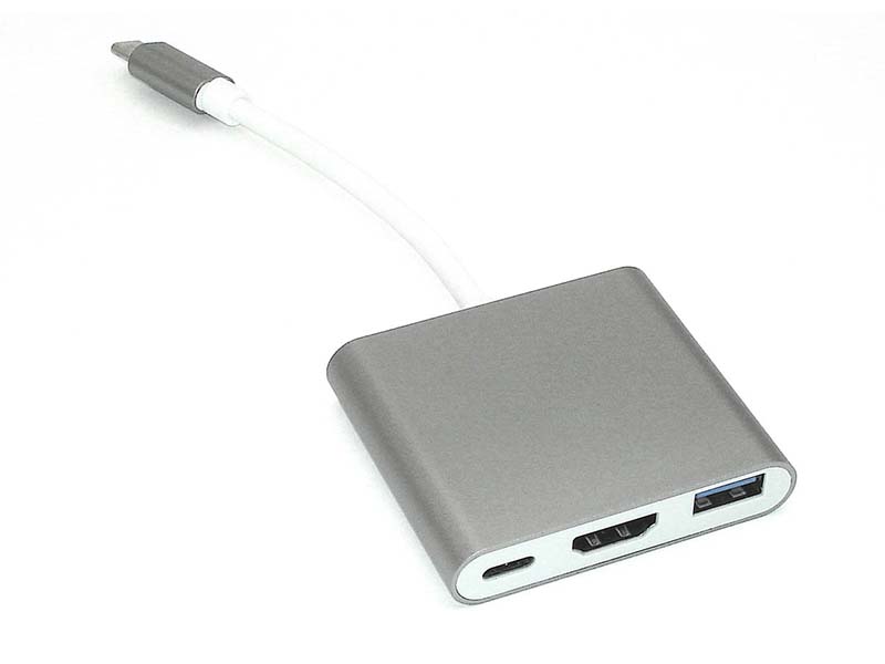 

Аксессуар Адаптер Vbparts для APPLE MacBook Type-C - USB/HDMI/Type-C Grey 075337, 075337
