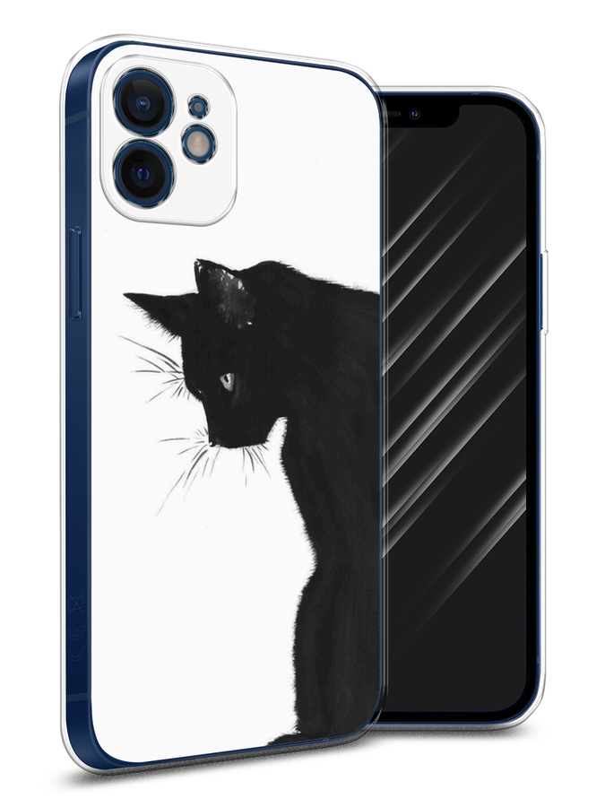 

Чехол Awog на Apple iPhone 12 mini / Айфон 12 mini "Black cat", Черный;белый, 12650-1