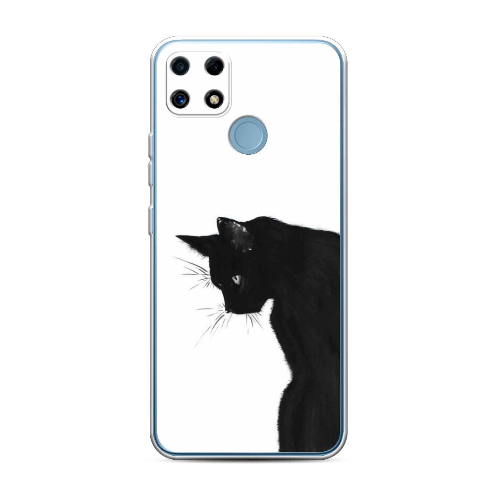

Чехол Awog на Realme C25 "Black cat", Черный;белый, 256950-1