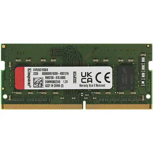 

Оперативная память Kingston (KVR26S19S8/8), DDR4 1x8Gb, 2666MHz